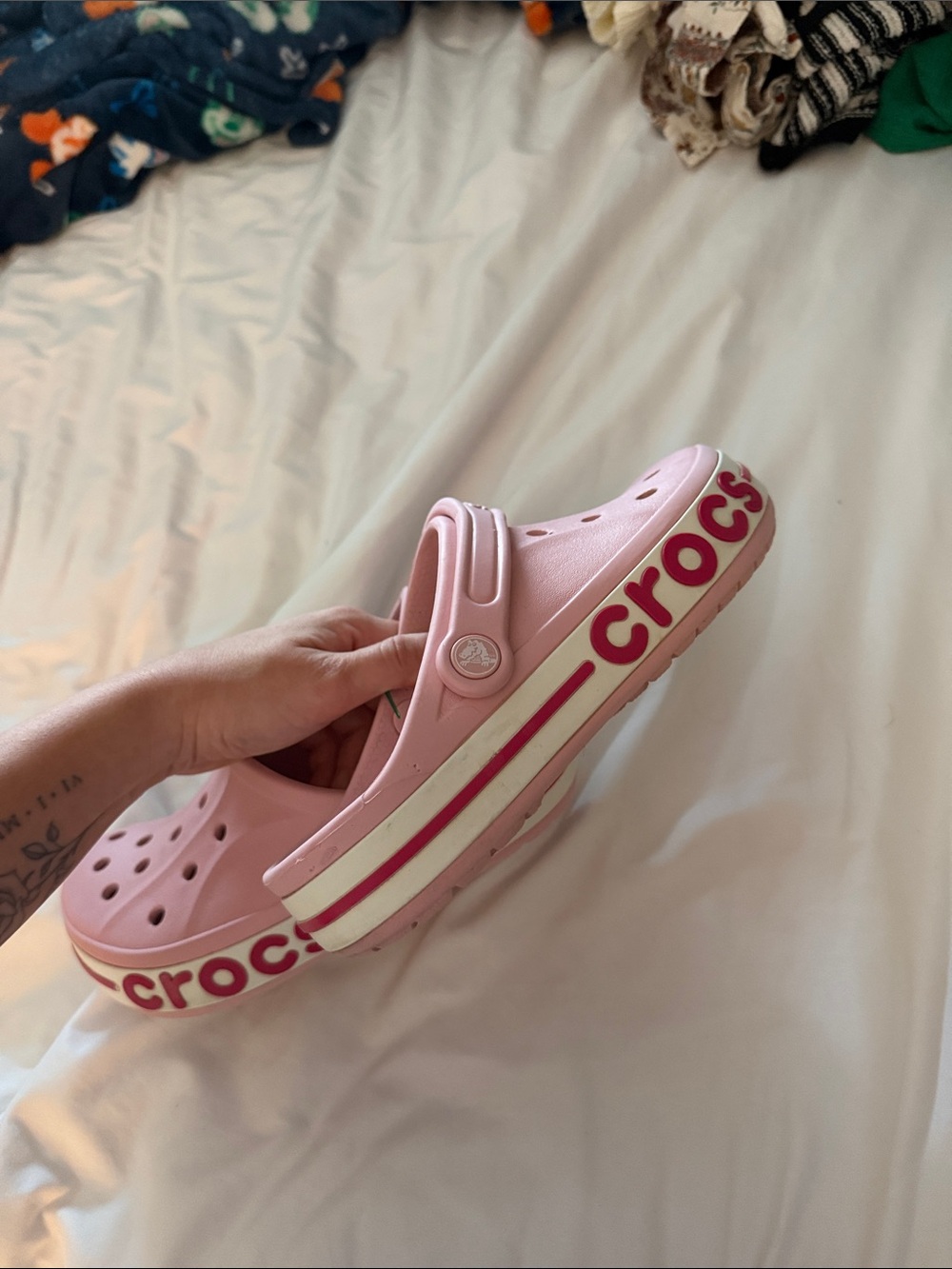Women croc worn size 7